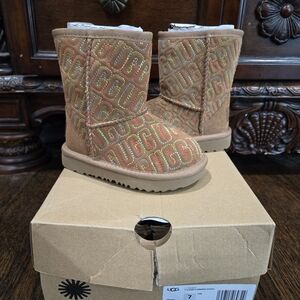 UGG Tan and Gold Boots